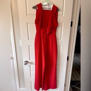 Red Mesh Top BCBG jumpsuit